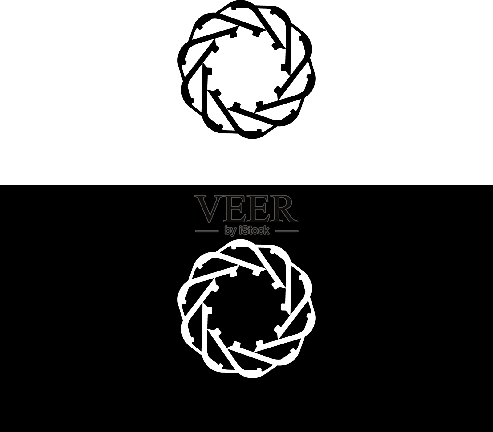 黑白圆标志模板设计设计元素图片