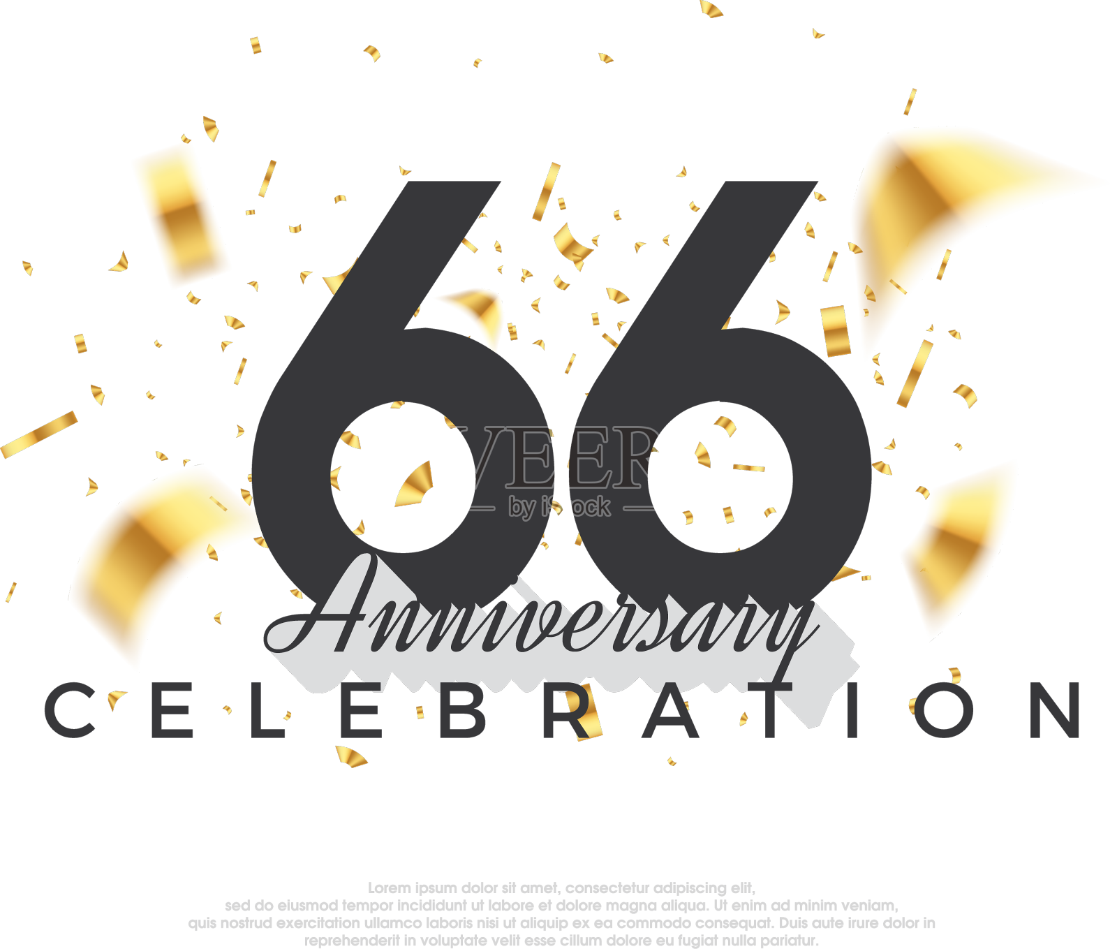 66周年庆典现代简单而设计元素图片