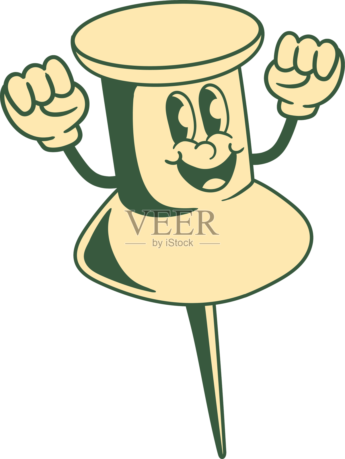 从别针复古人物设计设计元素图片