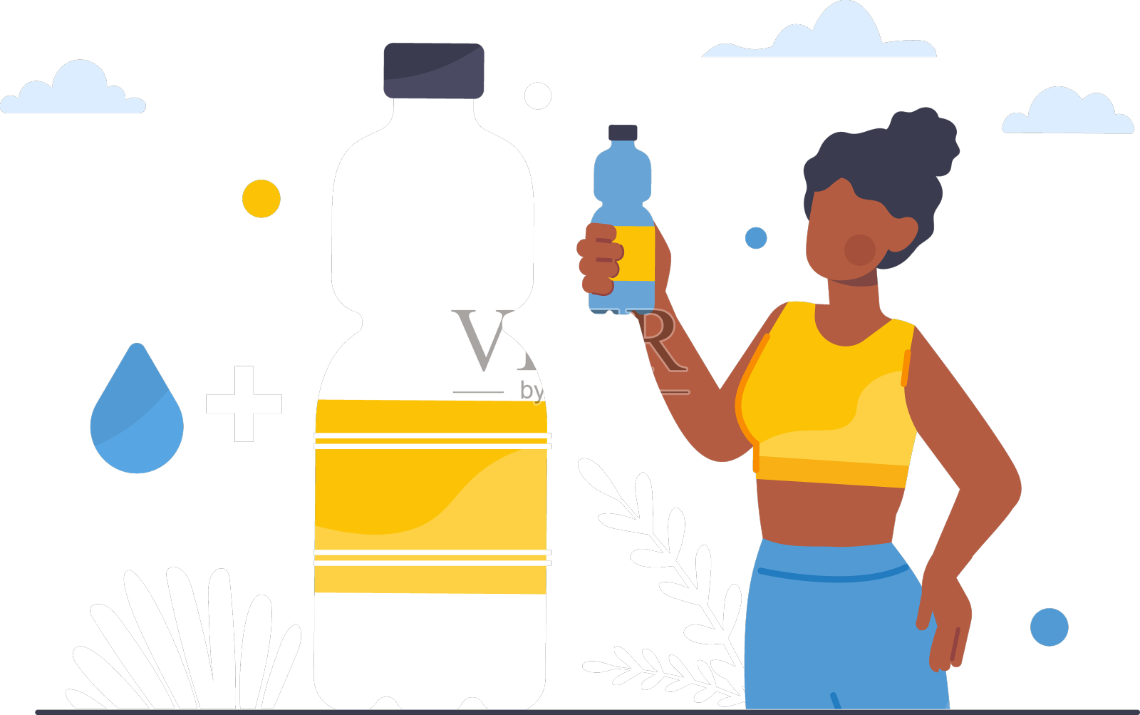 有补水概念的女性设计元素图片