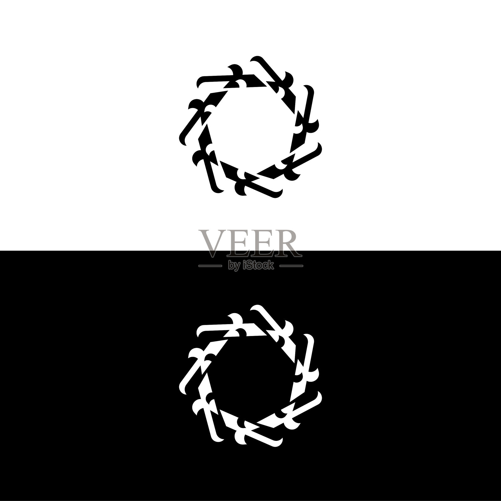 圆形条幅边框圆形标志插画图片素材