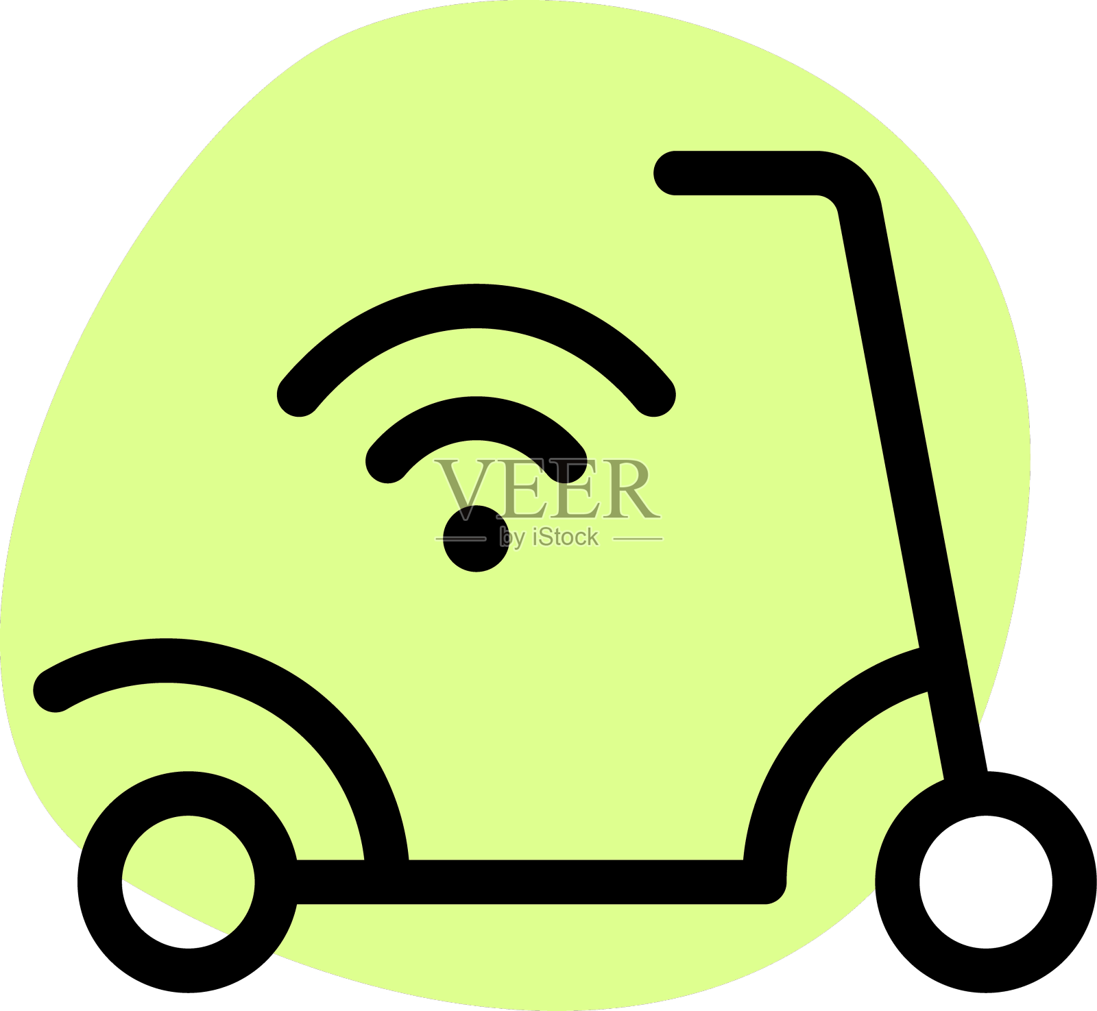 无线充电滑板车设计元素图片