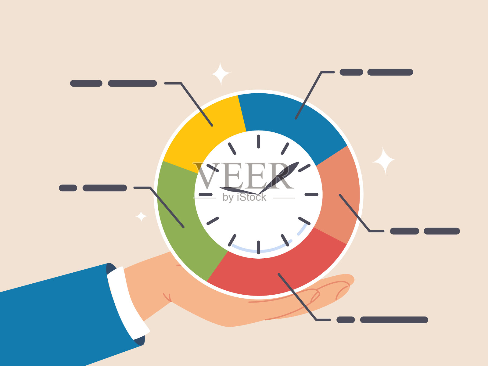 时间管理概念项目计划时间表插画图片素材