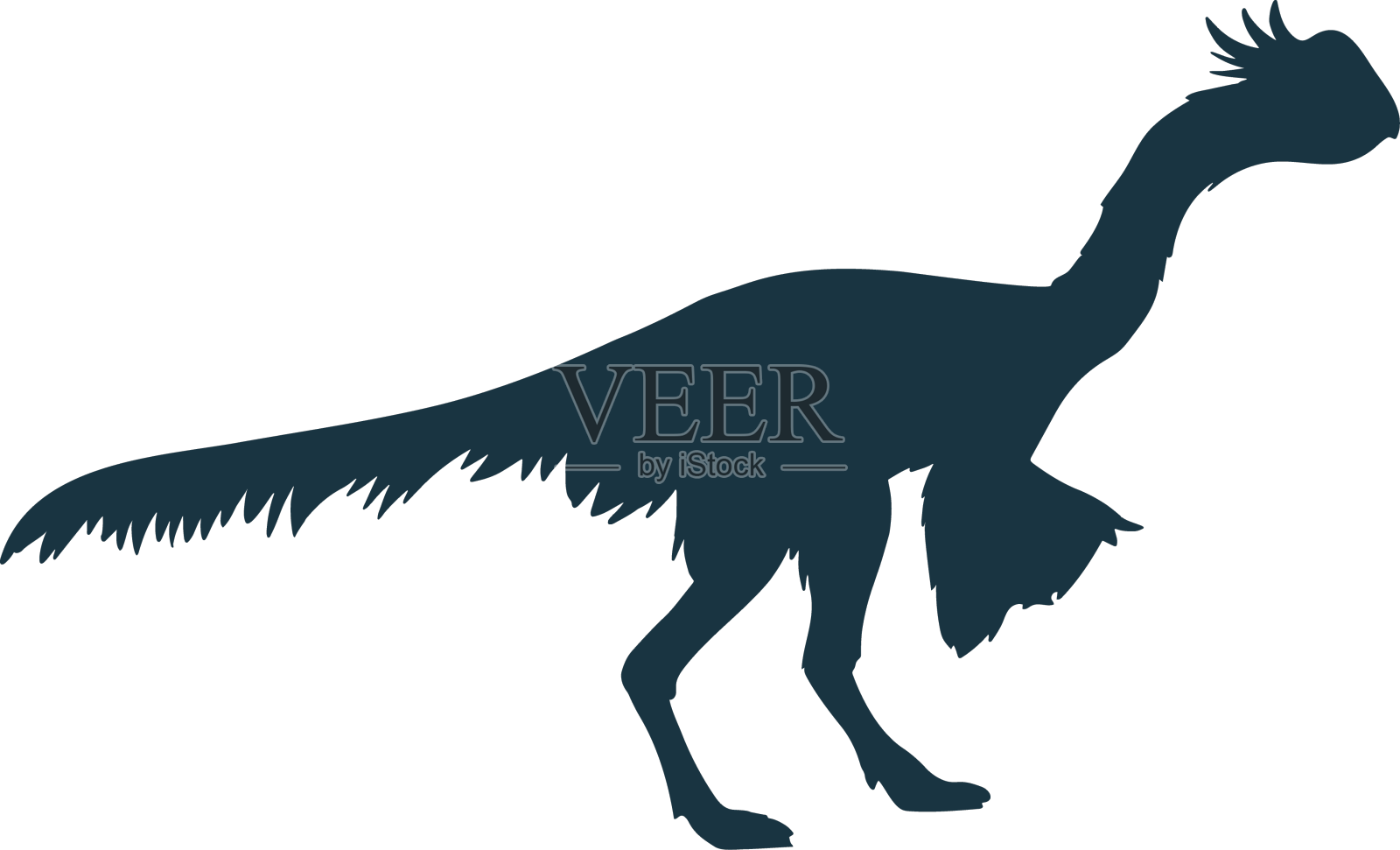 看起来像恐龙的鸡剪影设计元素图片