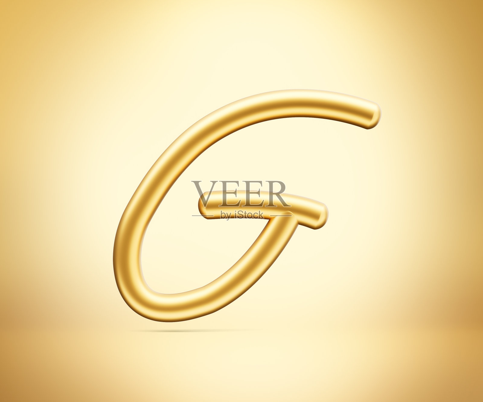 3d黄金闪亮的大写字母G字母G圆形充气字体在黄金背景3d插图照片摄影图片