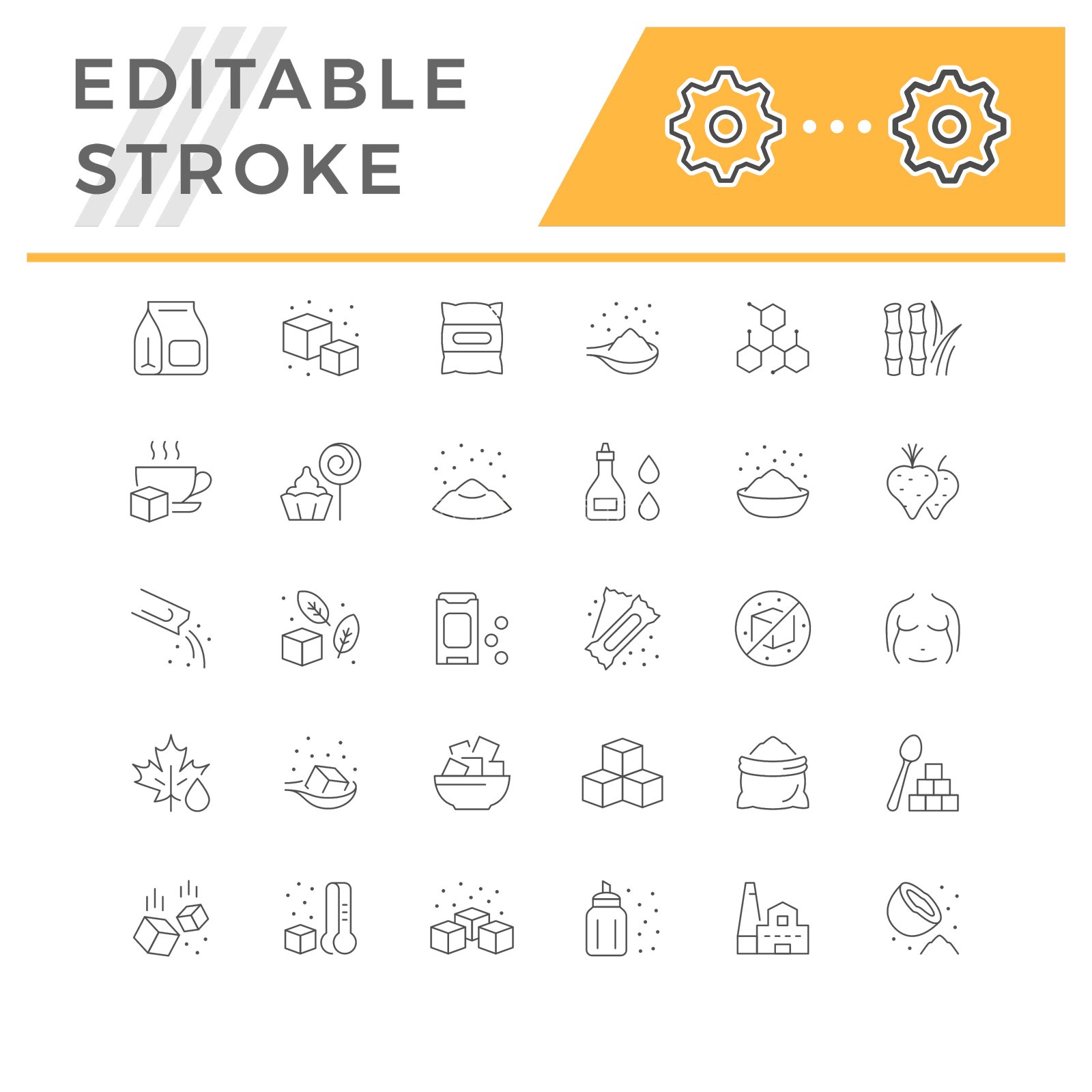 设置线图标的糖设计元素图片