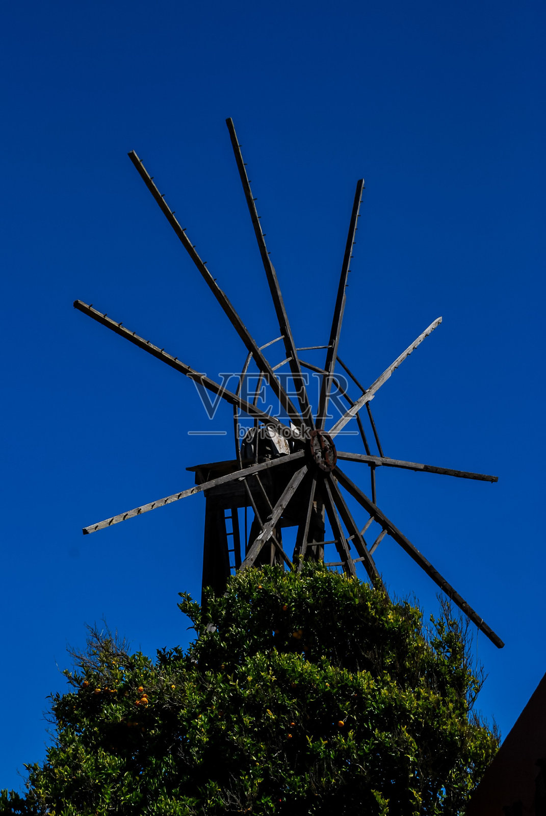 夕阳下的风车，数码照片作为背景照片摄影图片
