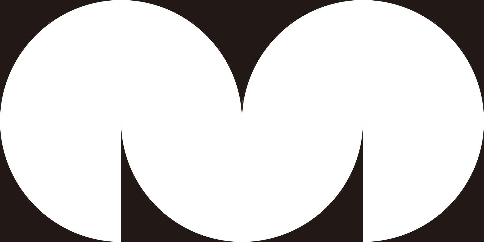 字母m曲线的正方形几何符号简单设计元素图片