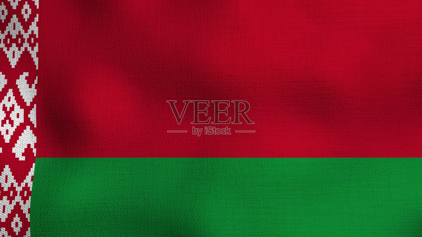 保加利亚国旗。现实的国旗，现实的在风中飘扬。照片摄影图片