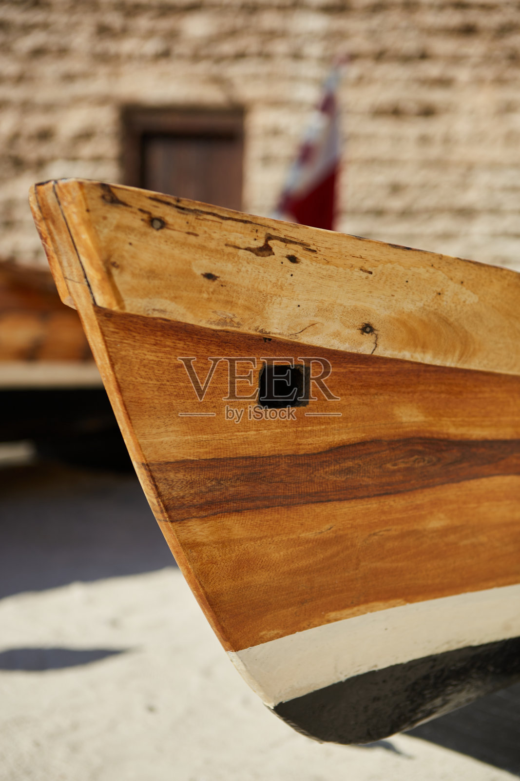 迪拜展出的旧木渔船照片摄影图片