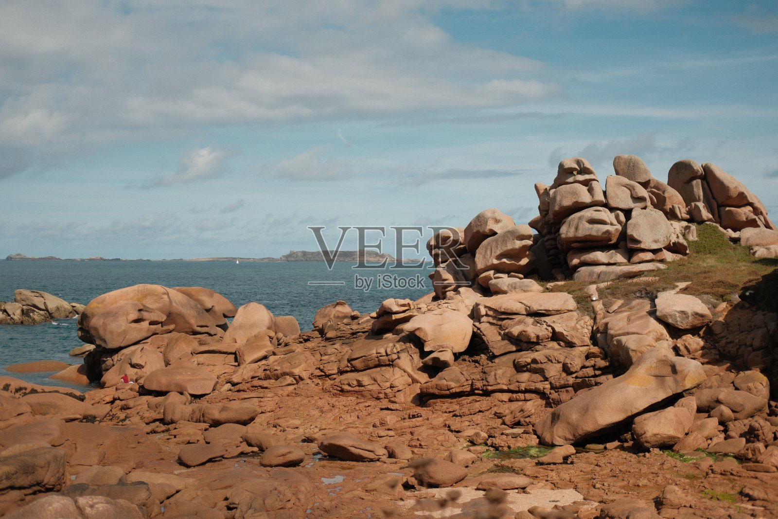 海滨长廊des douaniers - perros - gurec -布列塔尼-法国照片摄影图片