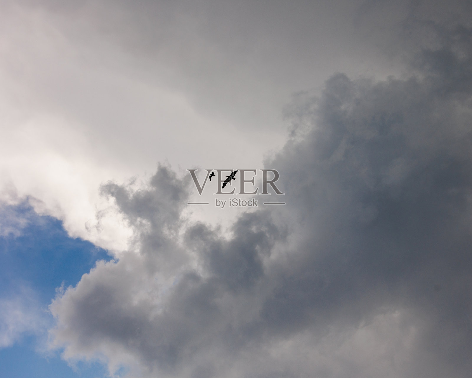 白色的风暴云在天空背景的自然。天气和气候条件，生态照片摄影图片