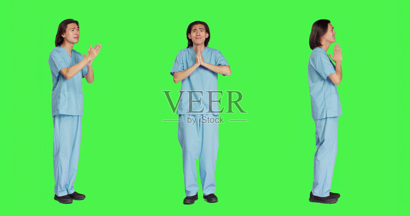 医学专家向上帝祈祷照片摄影图片