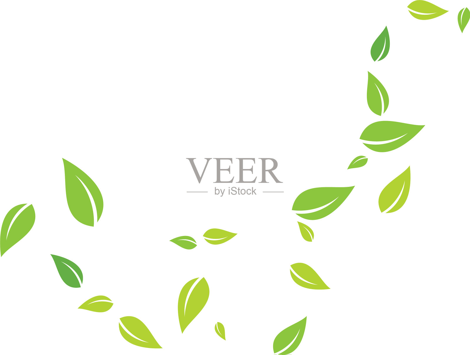 绿叶生态自然元素插画图片素材