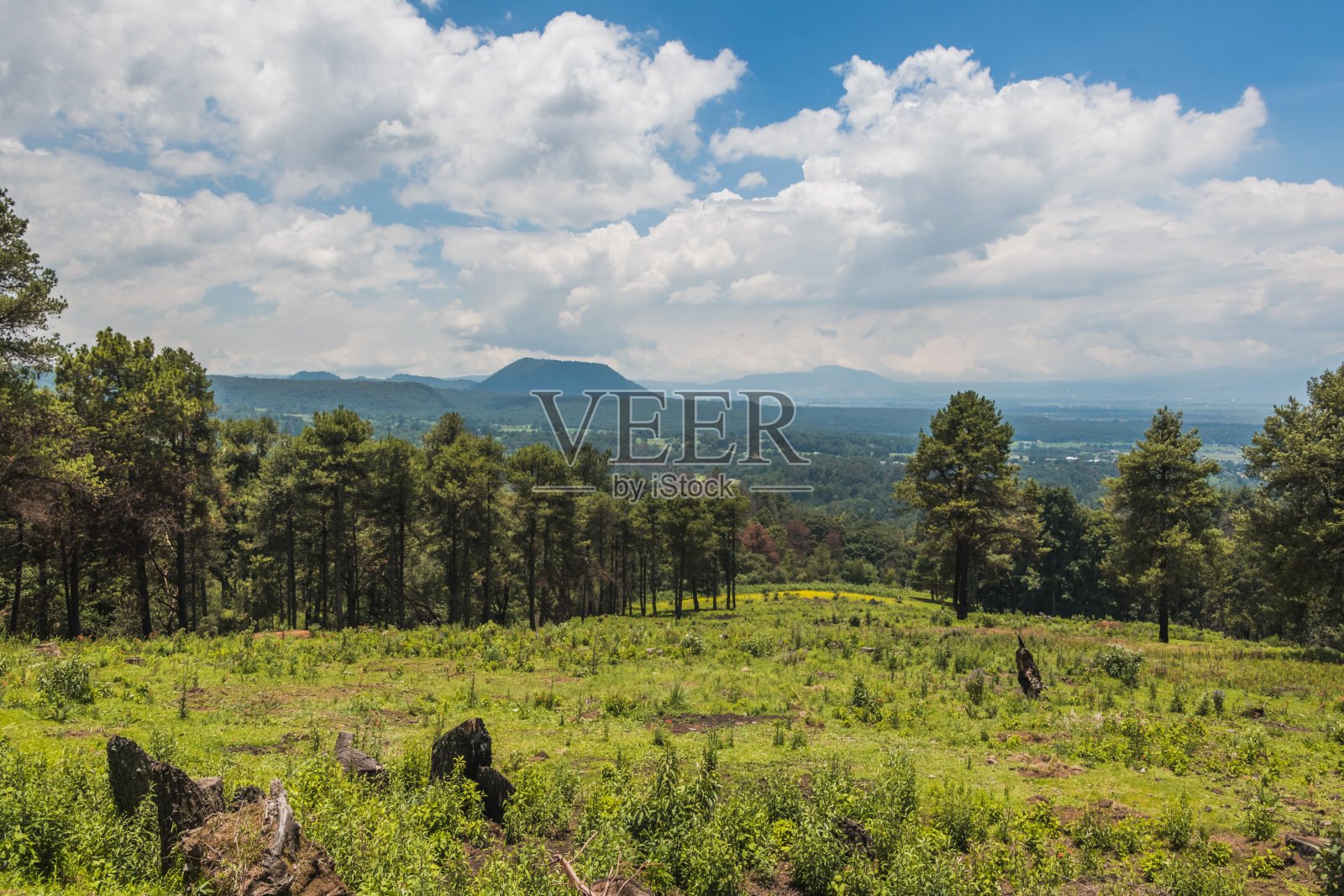 墨西哥中部山脉的风景照片摄影图片