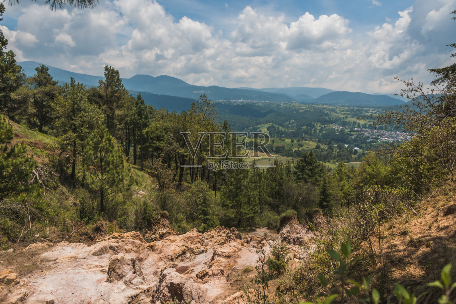 墨西哥中部山脉的风景照片摄影图片