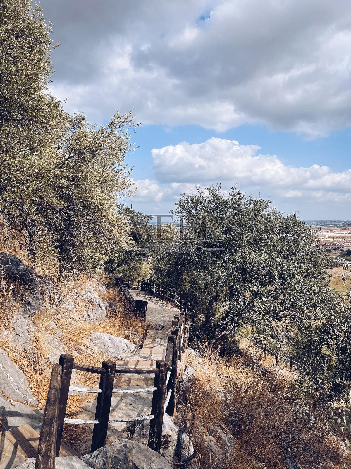 通往山的楼梯照片摄影图片