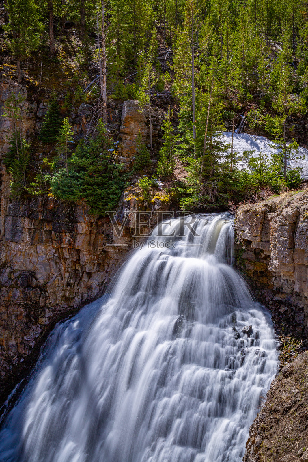 美国怀俄明州黄石国家公园景观。照片摄影图片