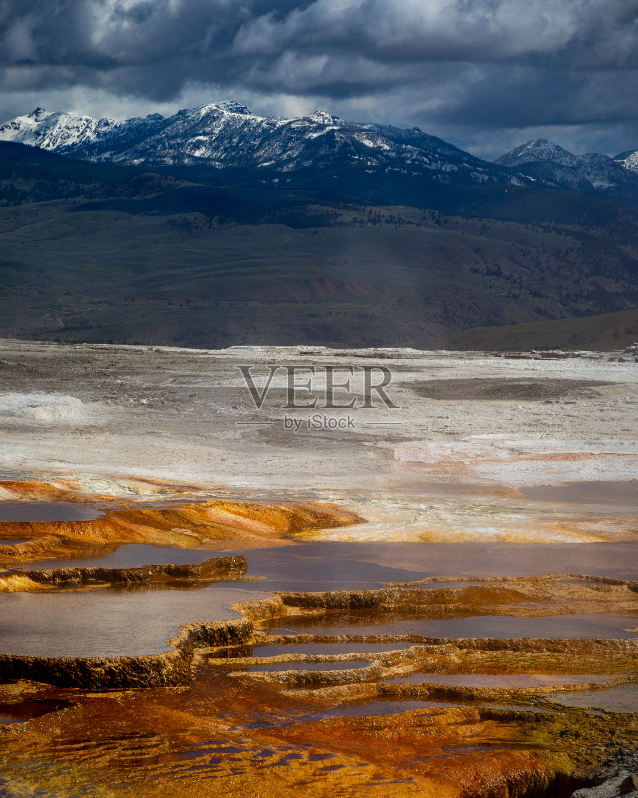 美国怀俄明州黄石国家公园景观。照片摄影图片