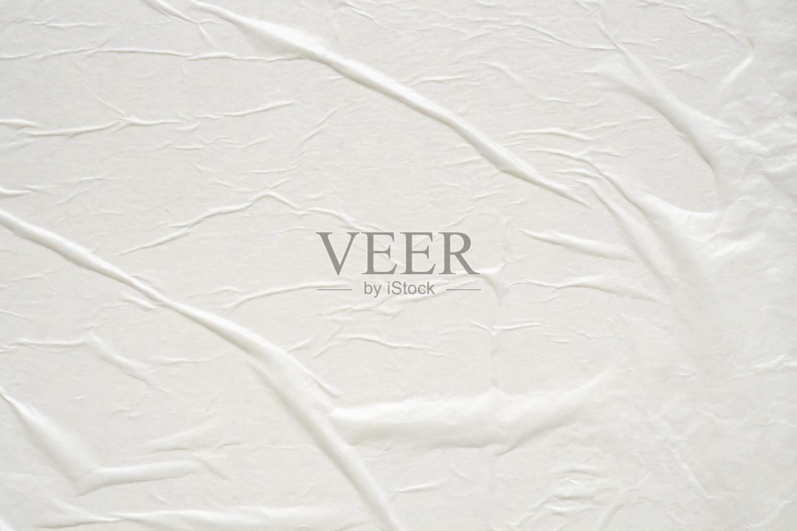 白色空白皱褶和折痕纸海报纹理背景照片摄影图片