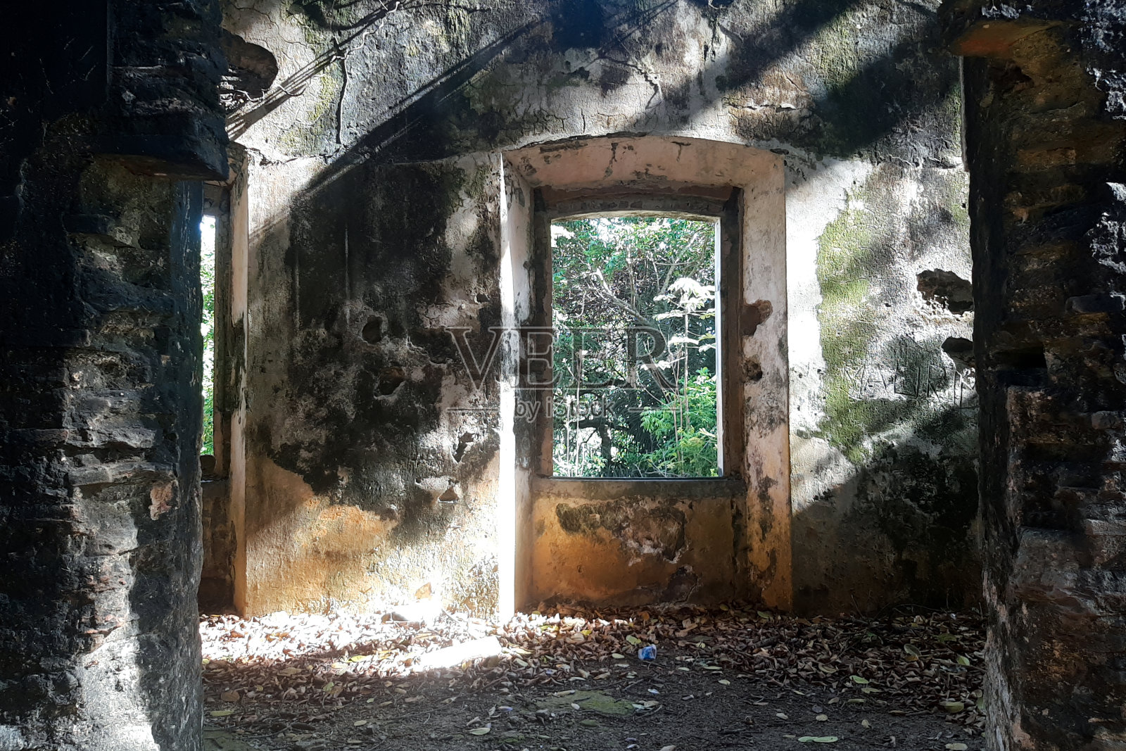 维拉克鲁斯主教堂的废墟照片摄影图片