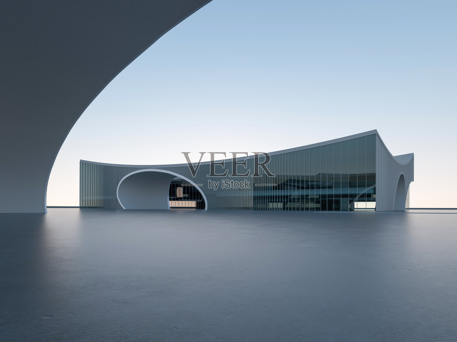 清洁地面广场和建筑立面照片摄影图片