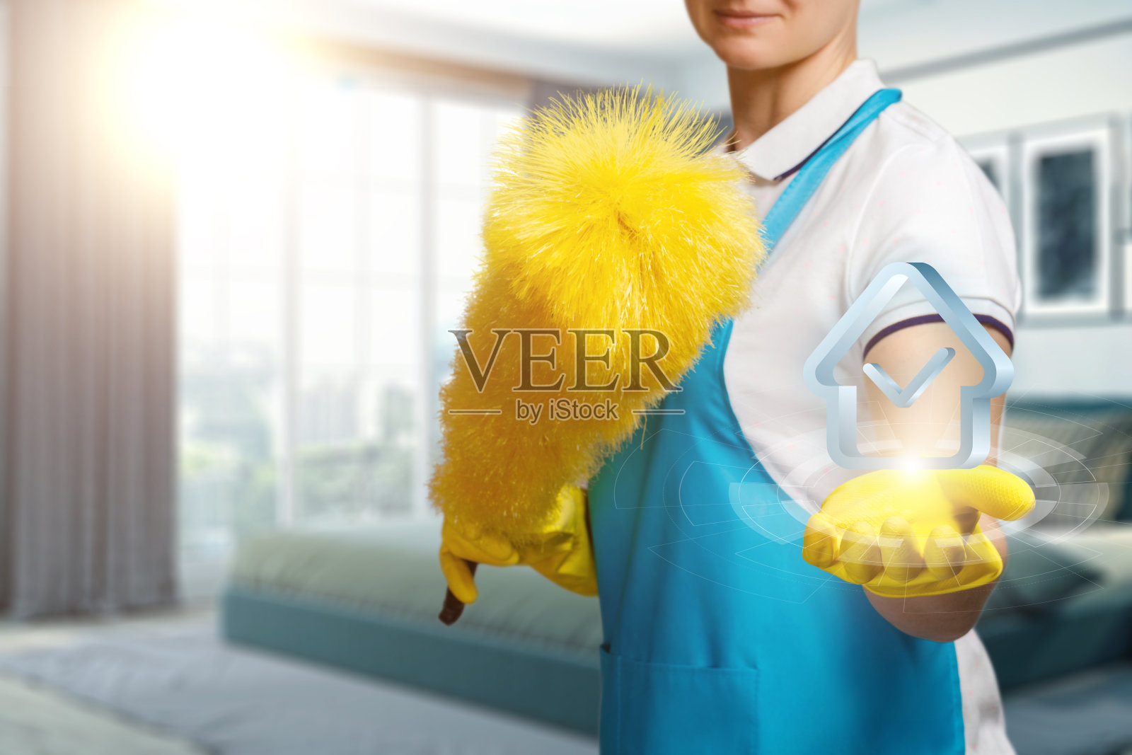 优质房屋清洁的理念。照片摄影图片