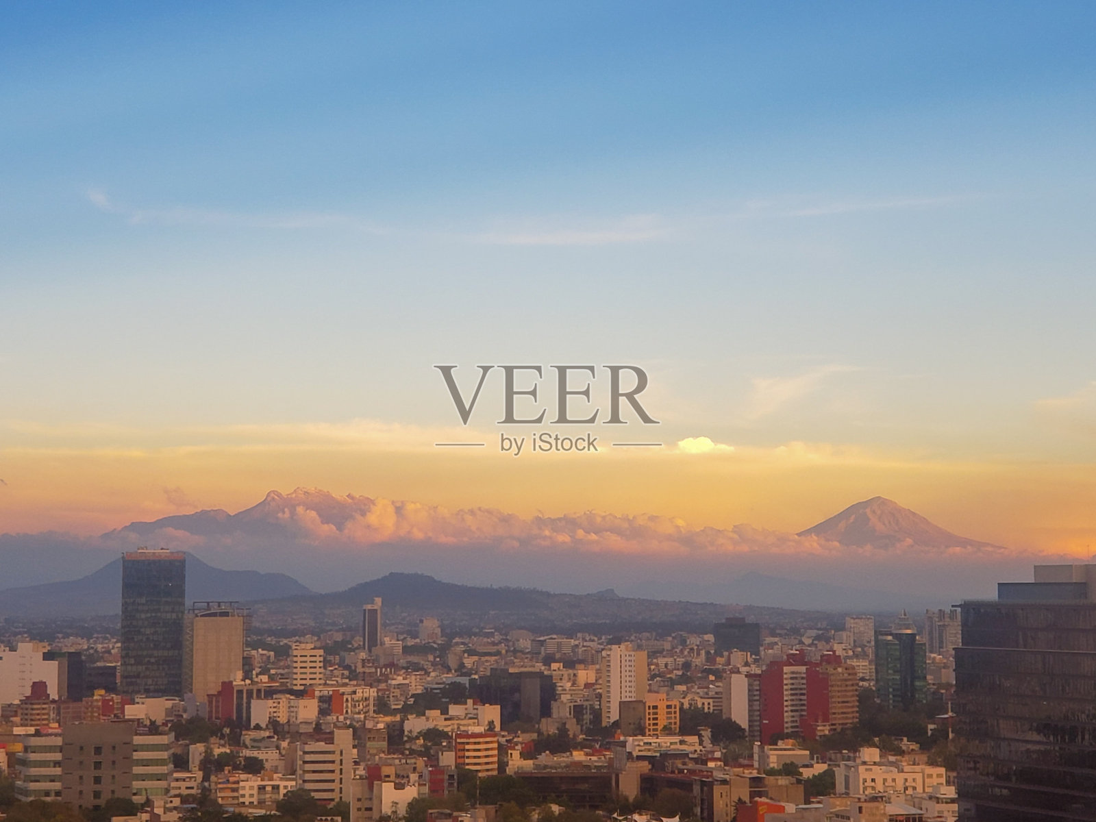 从墨西哥的无人机视图照片摄影图片