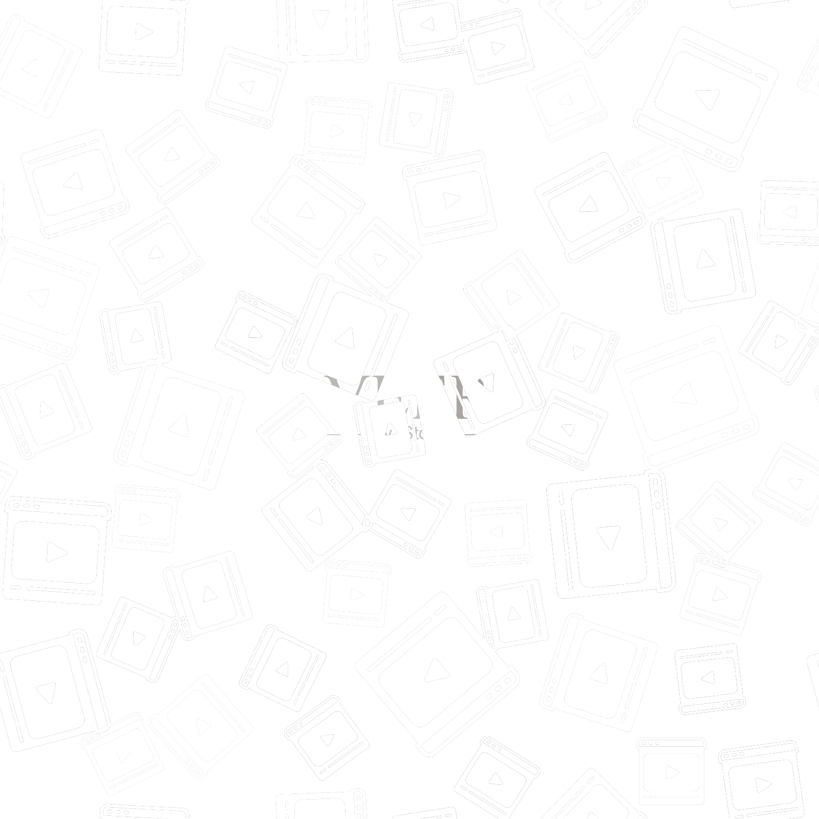 灰色在线播放视频图标隔离无缝设计元素图片