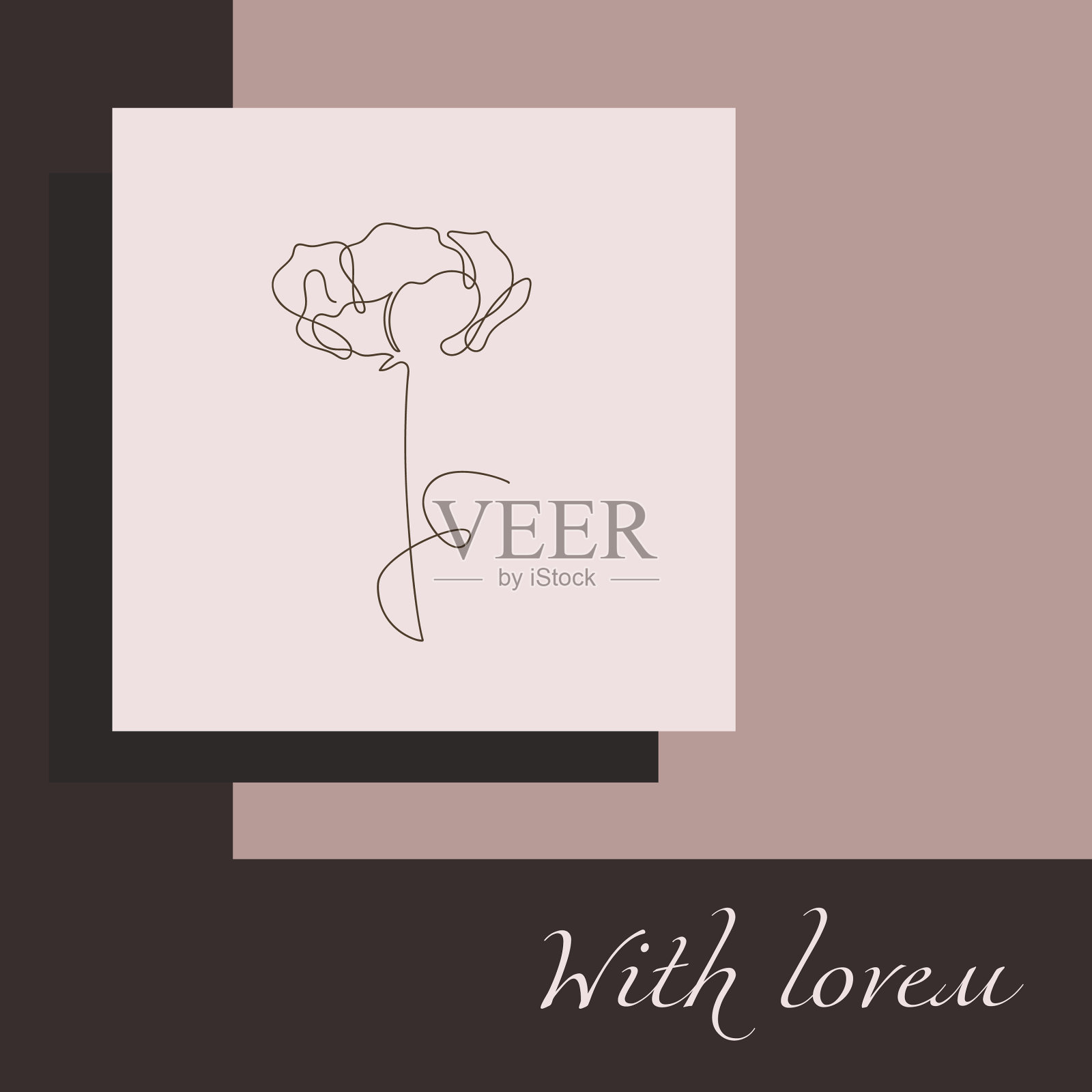 明信片海报题词用爱用一张插画图片素材