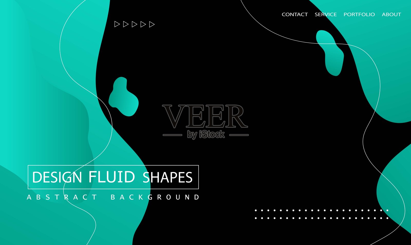 网站着陆页模板，现代抽象背景设计，渐变色动态流体抽象背景插画图片素材