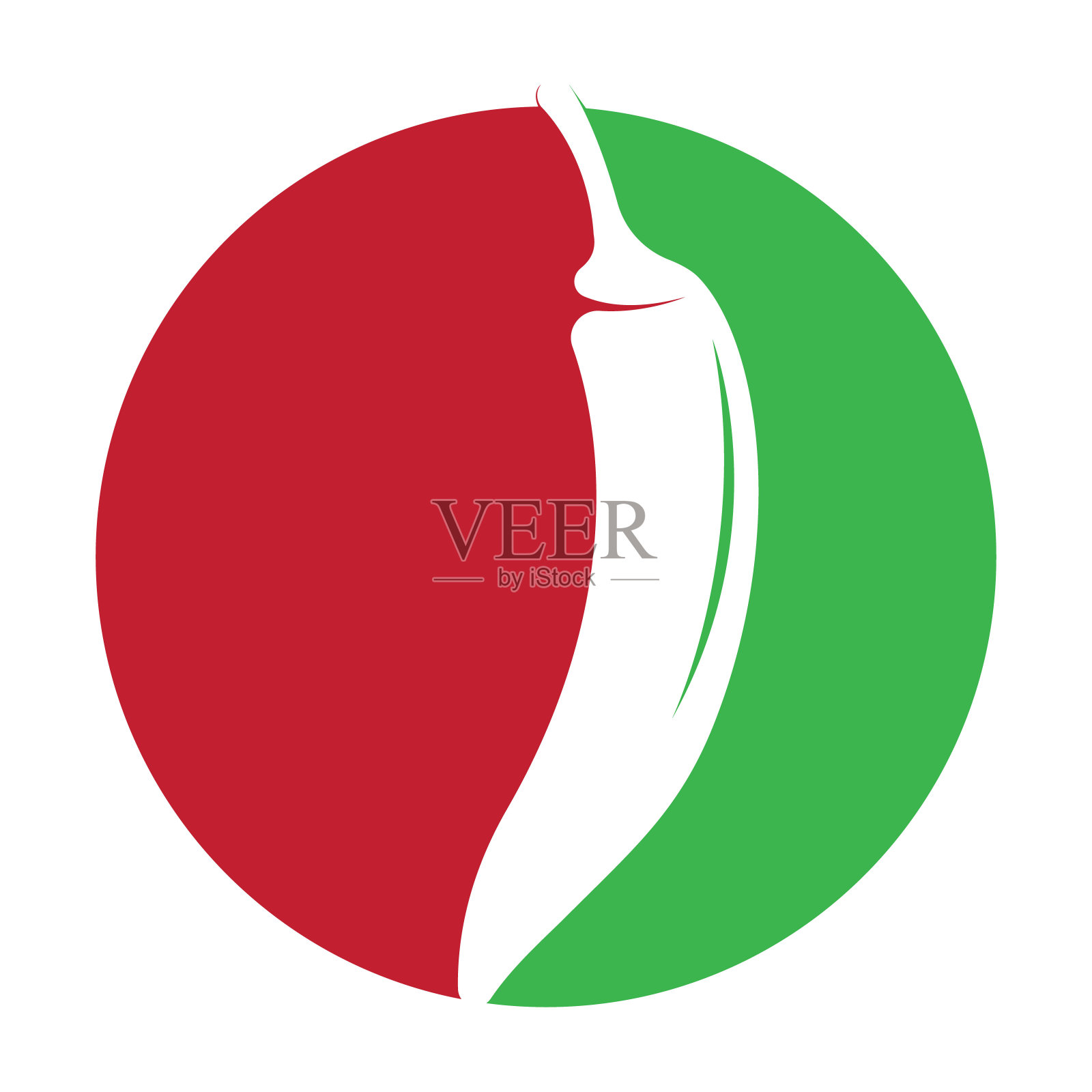 辣椒辣和辛辣食物矢量标志设计灵感。插画图片素材