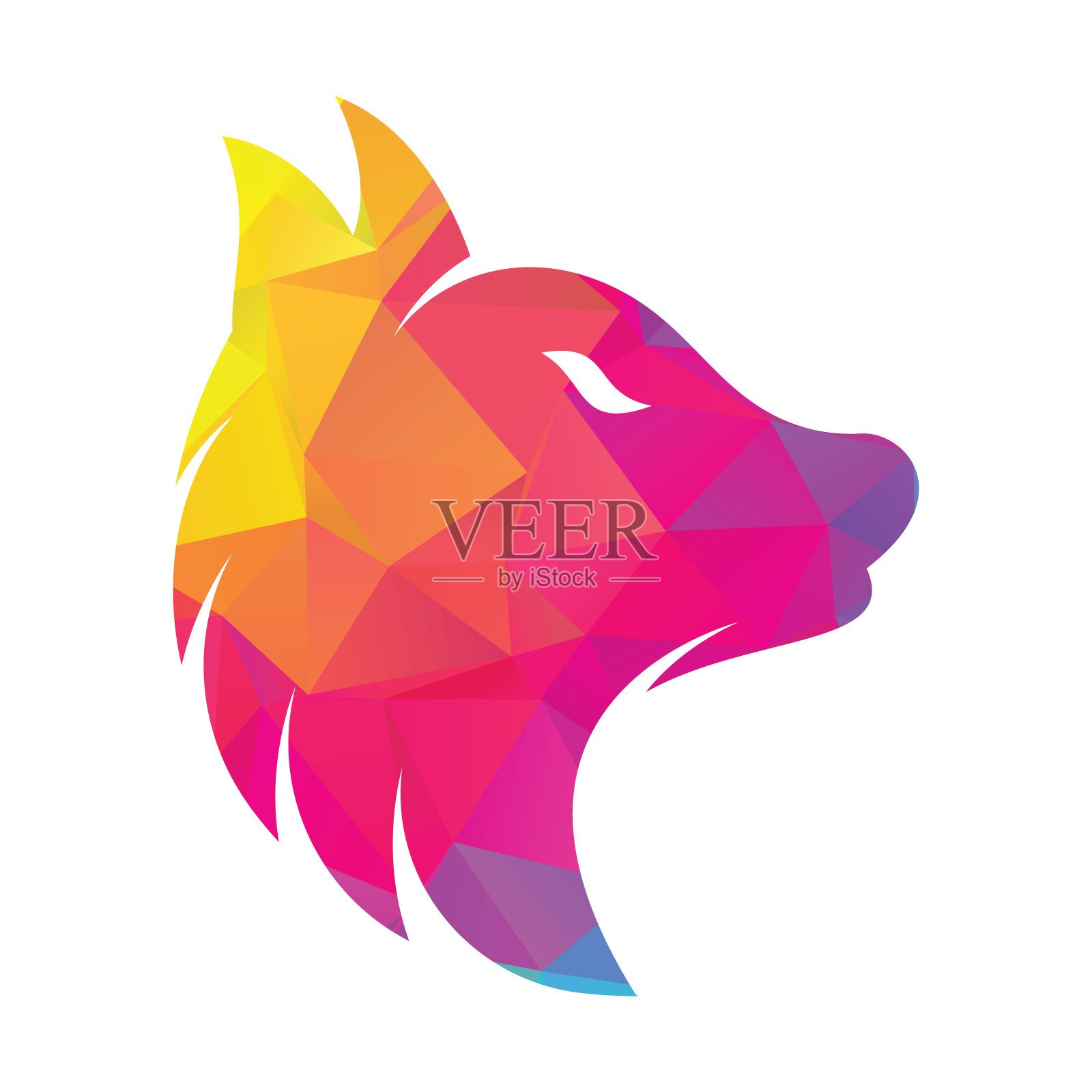 狼标志设计。现代专业狼标志设计。插画图片素材