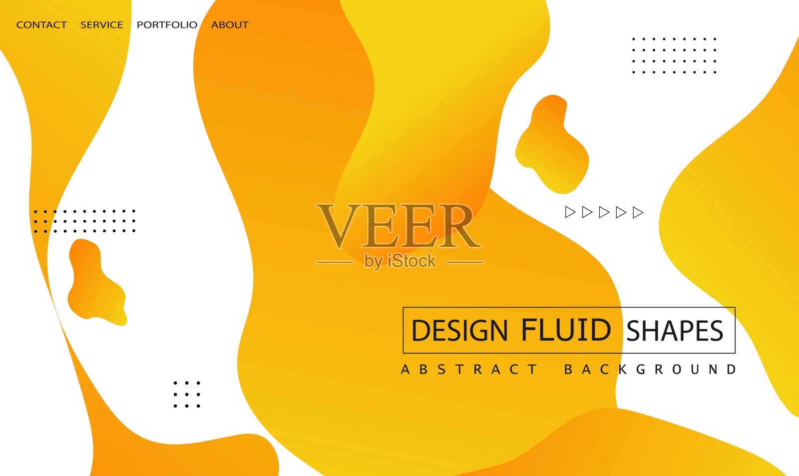 网站着陆页模板，现代抽象背景设计，渐变色动态流体抽象背景插画图片素材