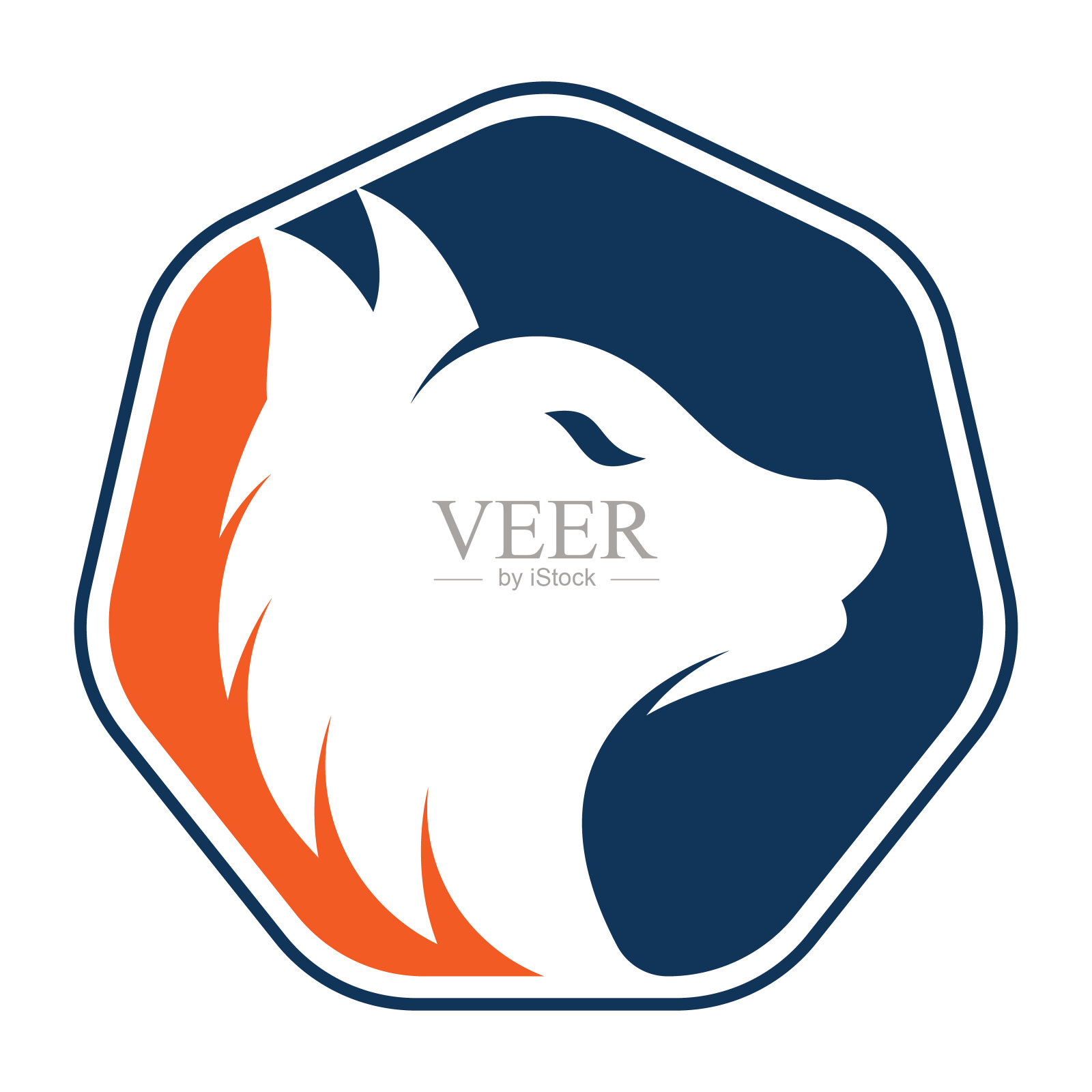 狼标志设计。现代专业狼标志设计。插画图片素材