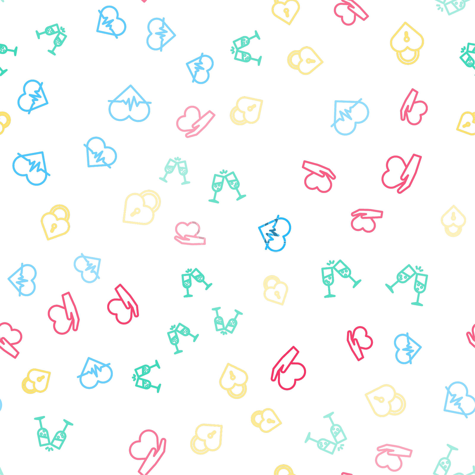 设置线心率杯香槟城堡设计元素图片