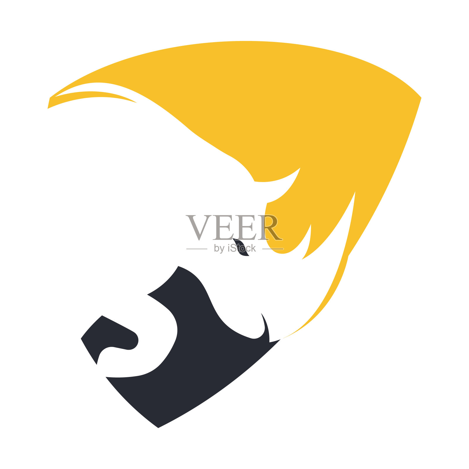 犀牛标志矢量设计。插画图片素材