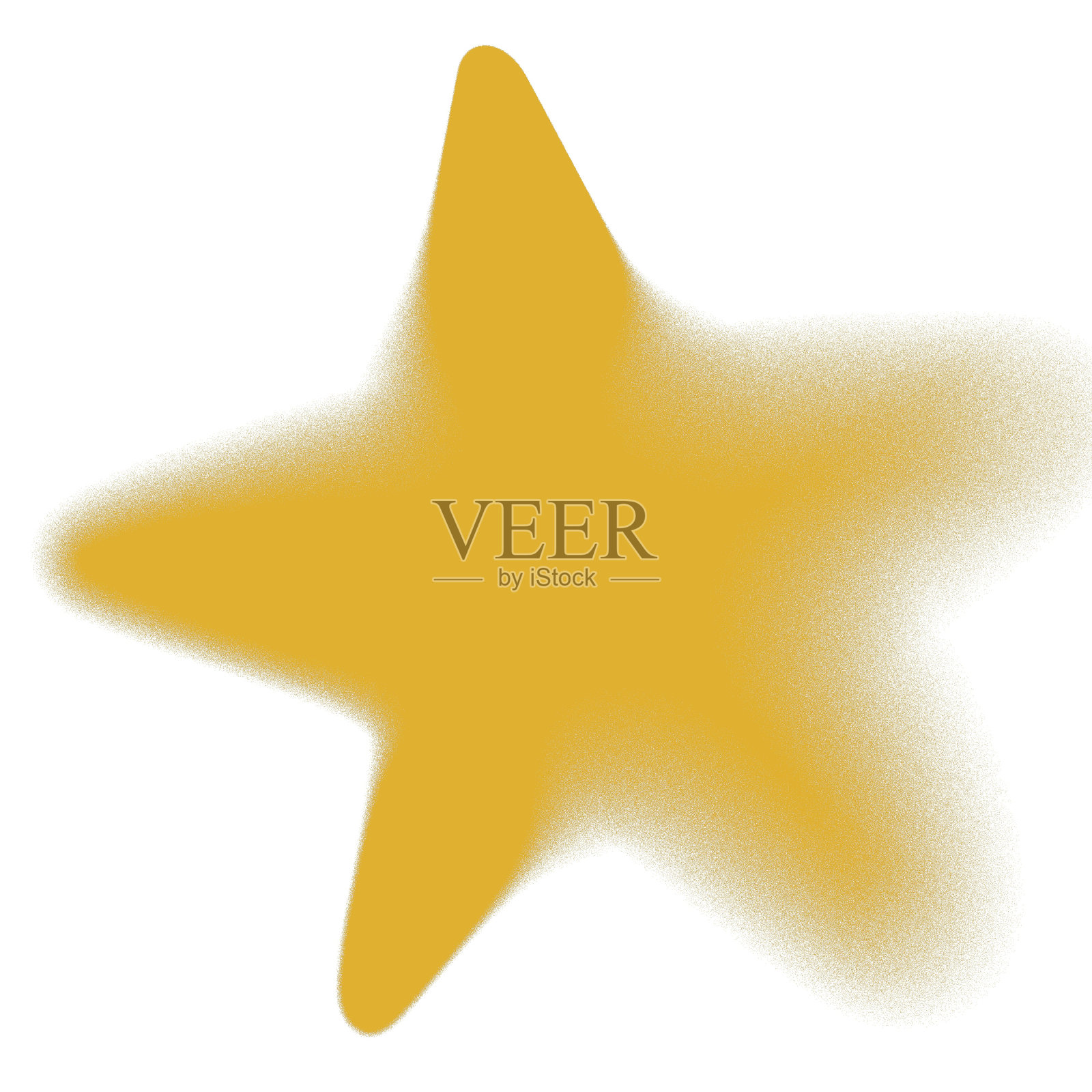 金色的圣诞星星标志。喜庆的插图，新年的象征。插画图片素材