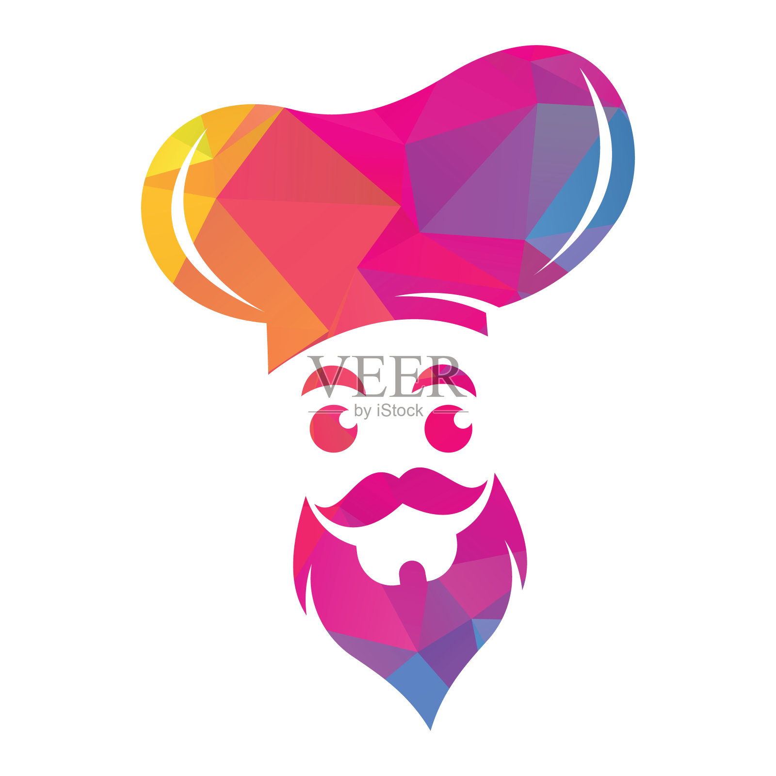 主厨矢量标志设计。插画图片素材