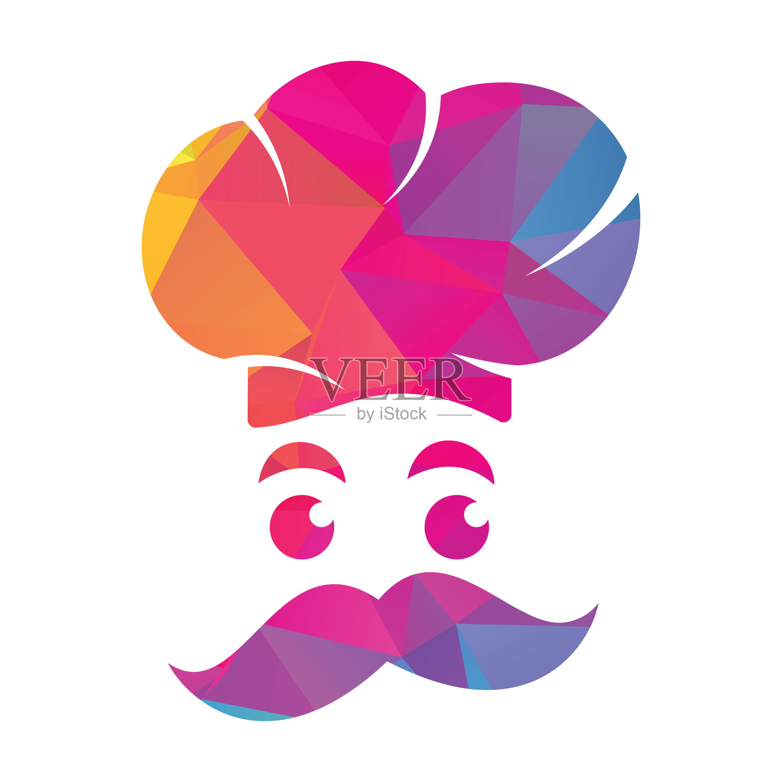 主厨矢量标志设计。插画图片素材