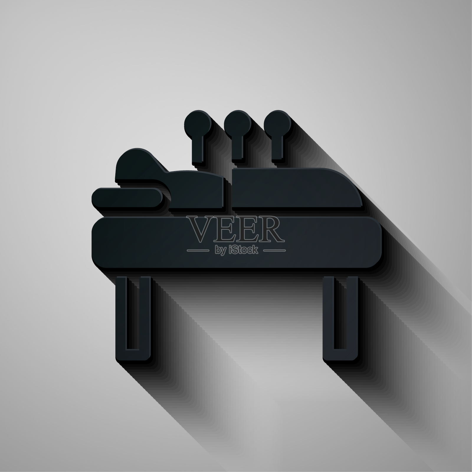 剪纸针灸治疗图标隔离上设计元素图片