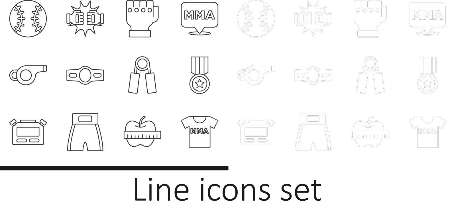 套线t恤与搏击俱乐部综合格斗奖章手套设计元素图片