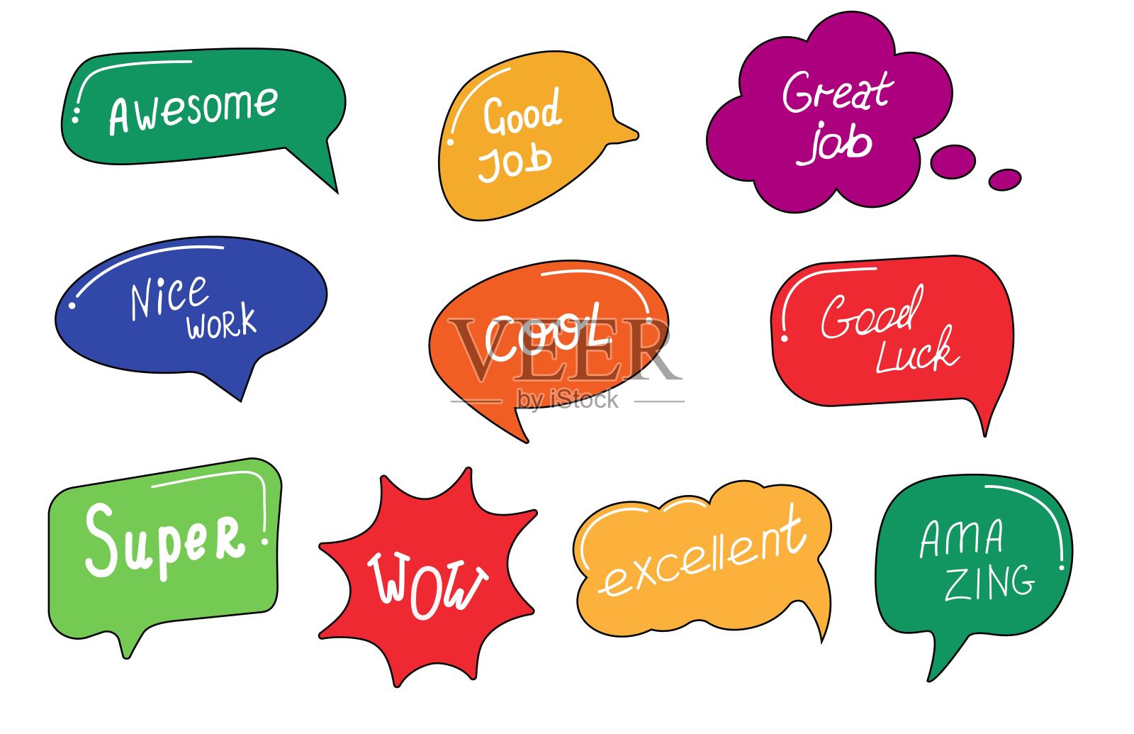 用简短的文字表达。插画图片素材