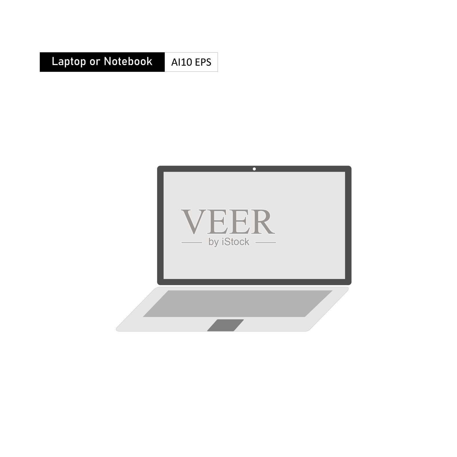 笔记本电脑或笔记本矢量设计在单色插画图片素材