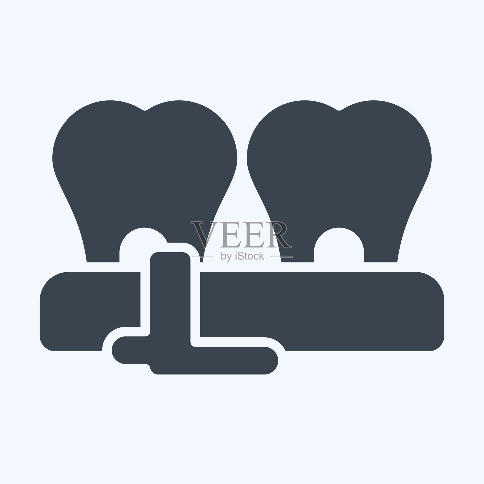 图标牙龈炎。与牙医有关的符号。字形风格。简单的设计可编辑。简单的说明插画图片素材
