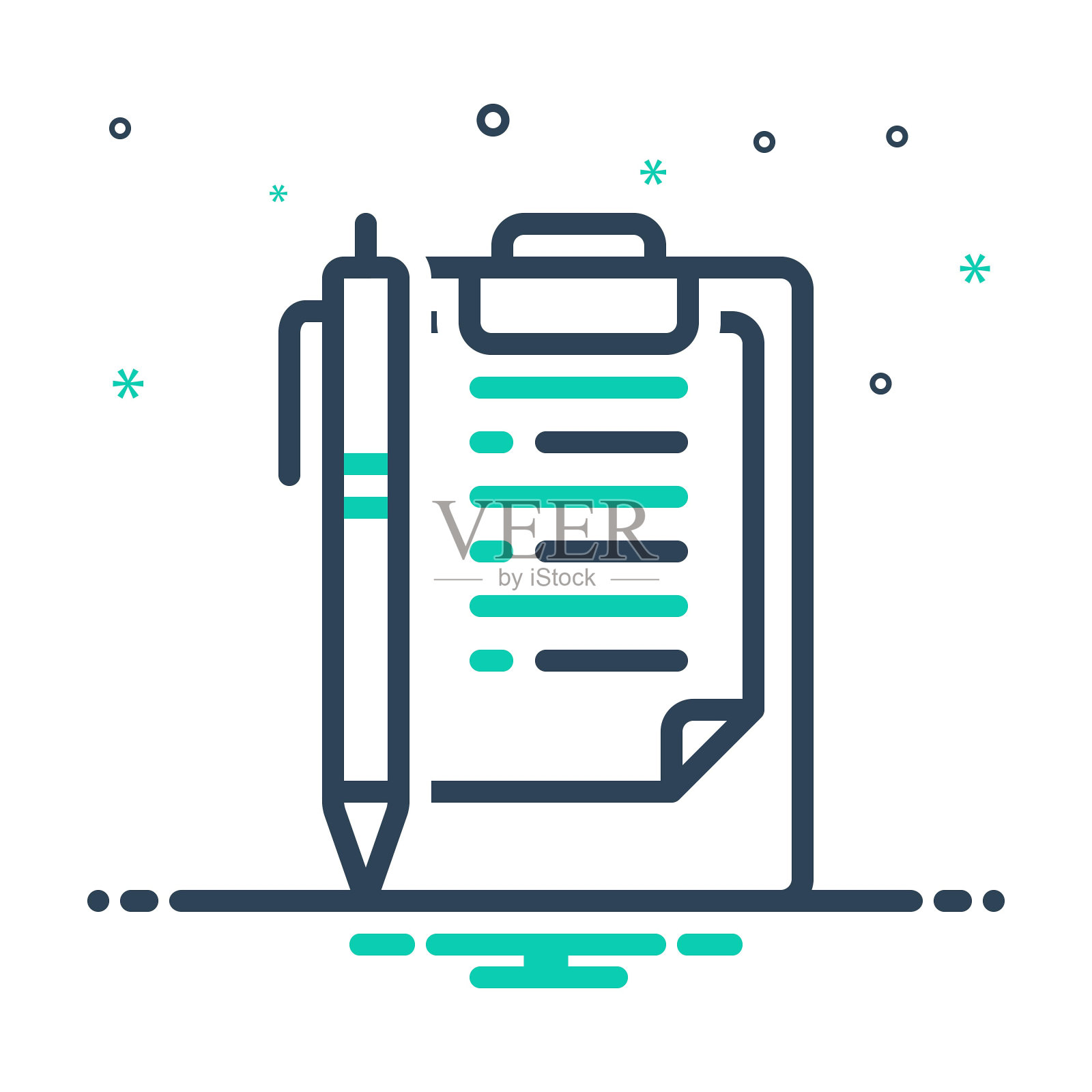 注意表插画图片素材