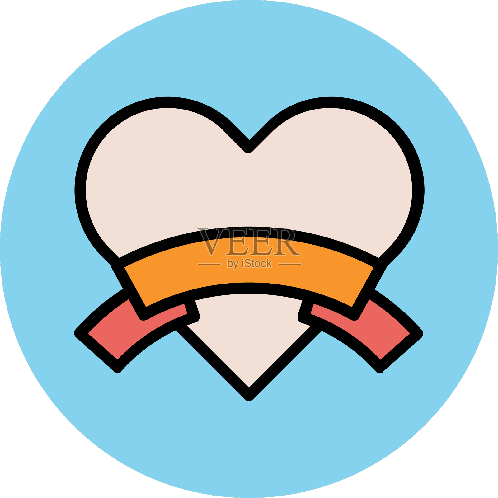 现代爱情和浪漫的图标概念设计元素图片