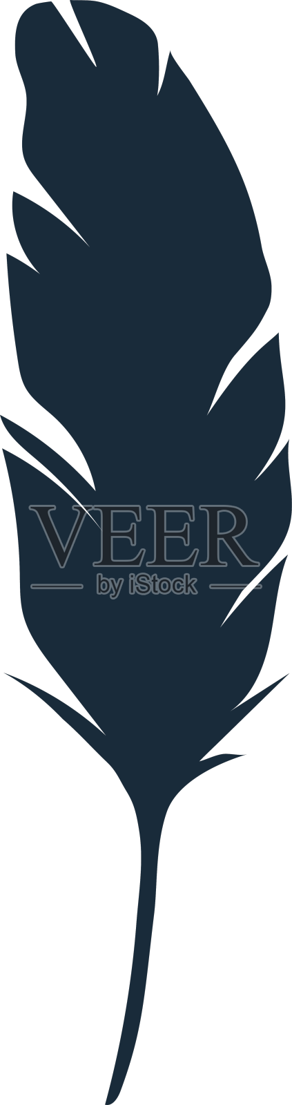 羽毛轮廓设计元素图片