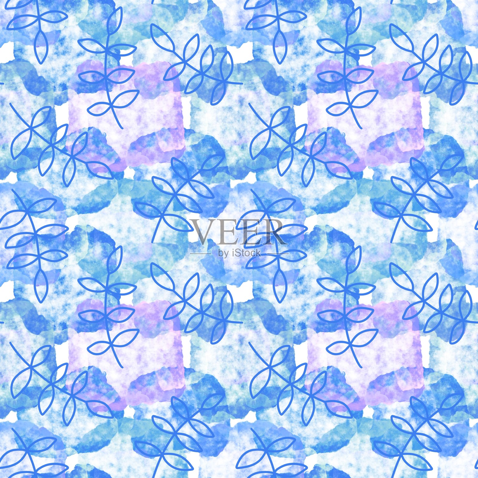 用于织物和纺织品的无缝花卉图案插画图片素材