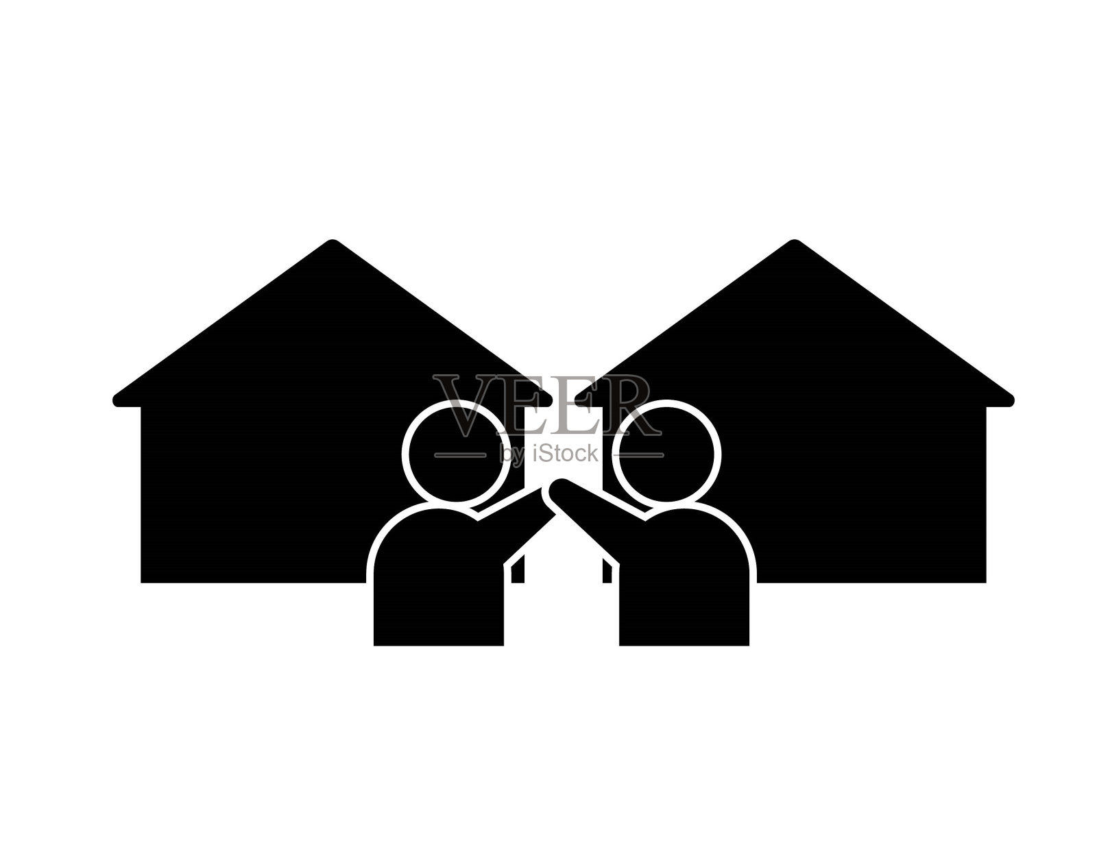 邻居图标，矢量最好的平面图标。插画图片素材